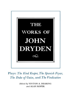 cover image of The Works of John Dryden, Volume XIV